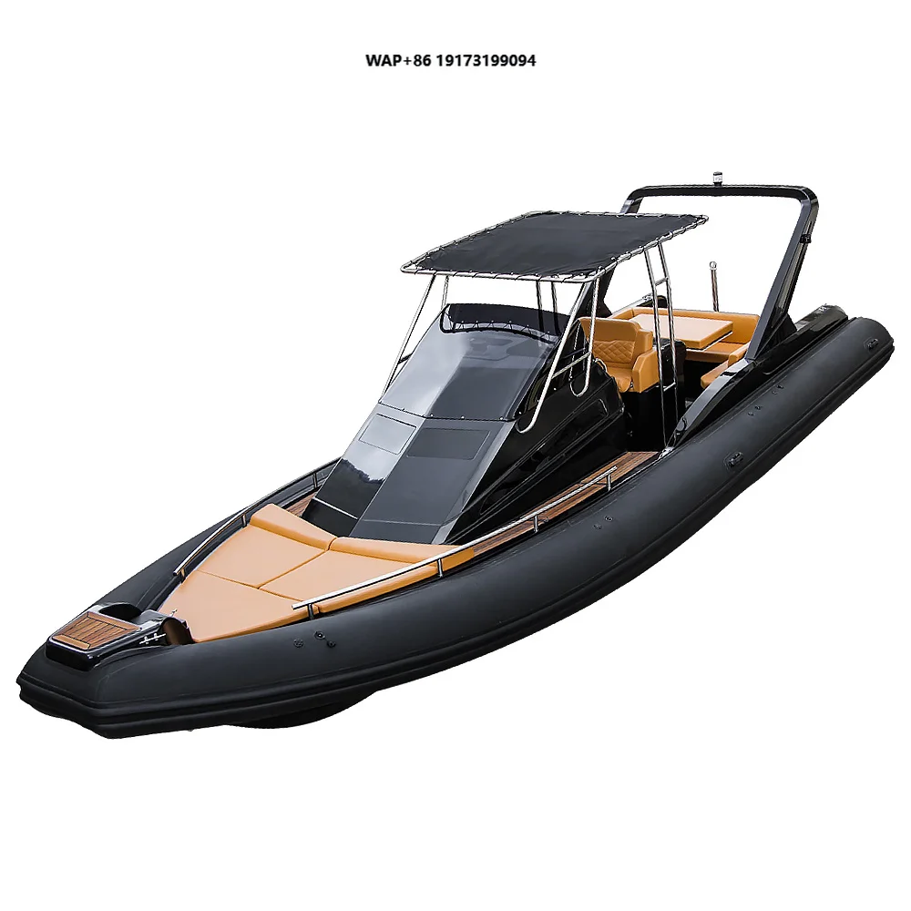 High Quality Luxury Party 31.5ft RIB Boat 9.6m Hypalon Fiberglass Rib Boat with Complete Accessories