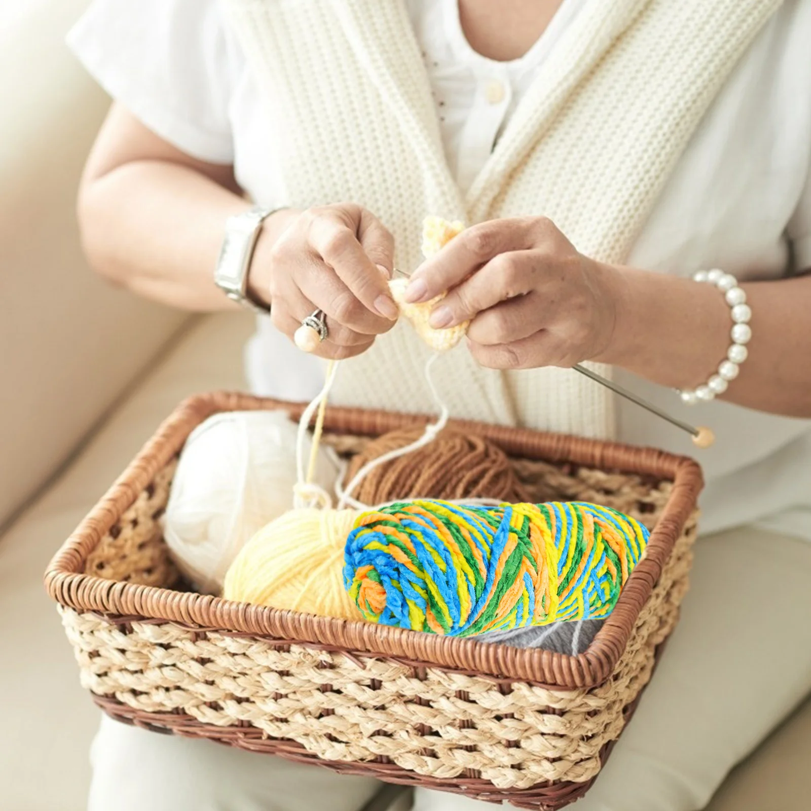 1 Stuks Wollen Garen Verdikte Zachte Comfortabele Diy Breien Accessoires Warm Handwerk Materiaal Voor Sjaals Truien Dassen