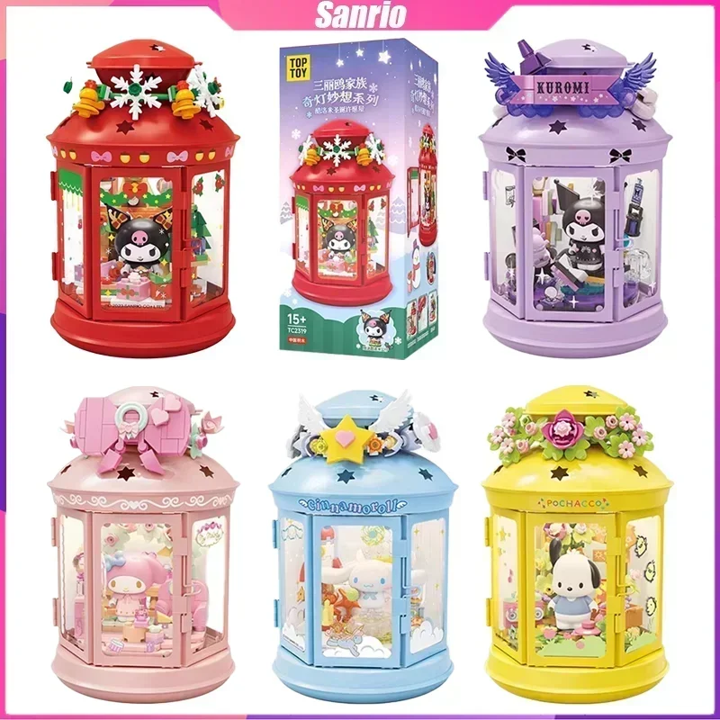 

Sanrio строительные блоки рождественские украшения для рабочего стола пазл Сборная модель игрушки подарок на день рождения для мальчиков и девочек