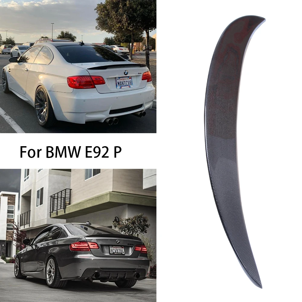 

For BMW 3 Series E92 Coupe&E92 M3 P Style Carbon fiber Rear Spoiler Trunk wing 2005-2013