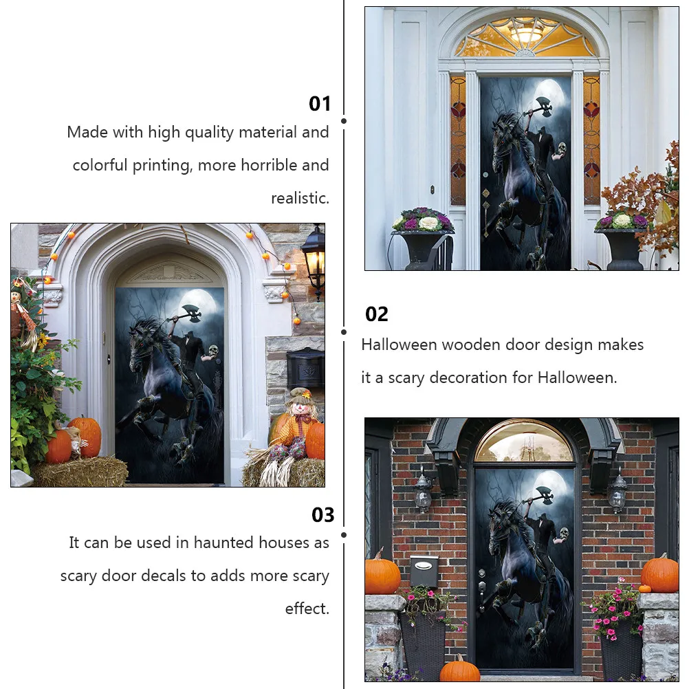 

Декоративные наклейки на стену, оконные наклейки на Хэллоуин, страшные декоративные рамки для дверей из ПВХ