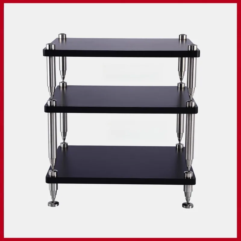 

304 Steel Solid Leg Amplifier Rack MDF Audio Equipment Stand Professional Matte Finish