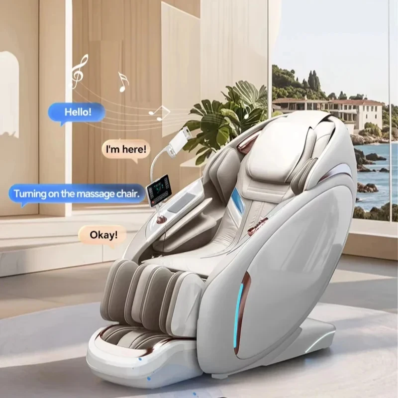 2025 Full Body Massage Chair Luxury Zero Gravity Shiatsu Electric Heating SL Track 4d Massage Chair Ai Voice Control