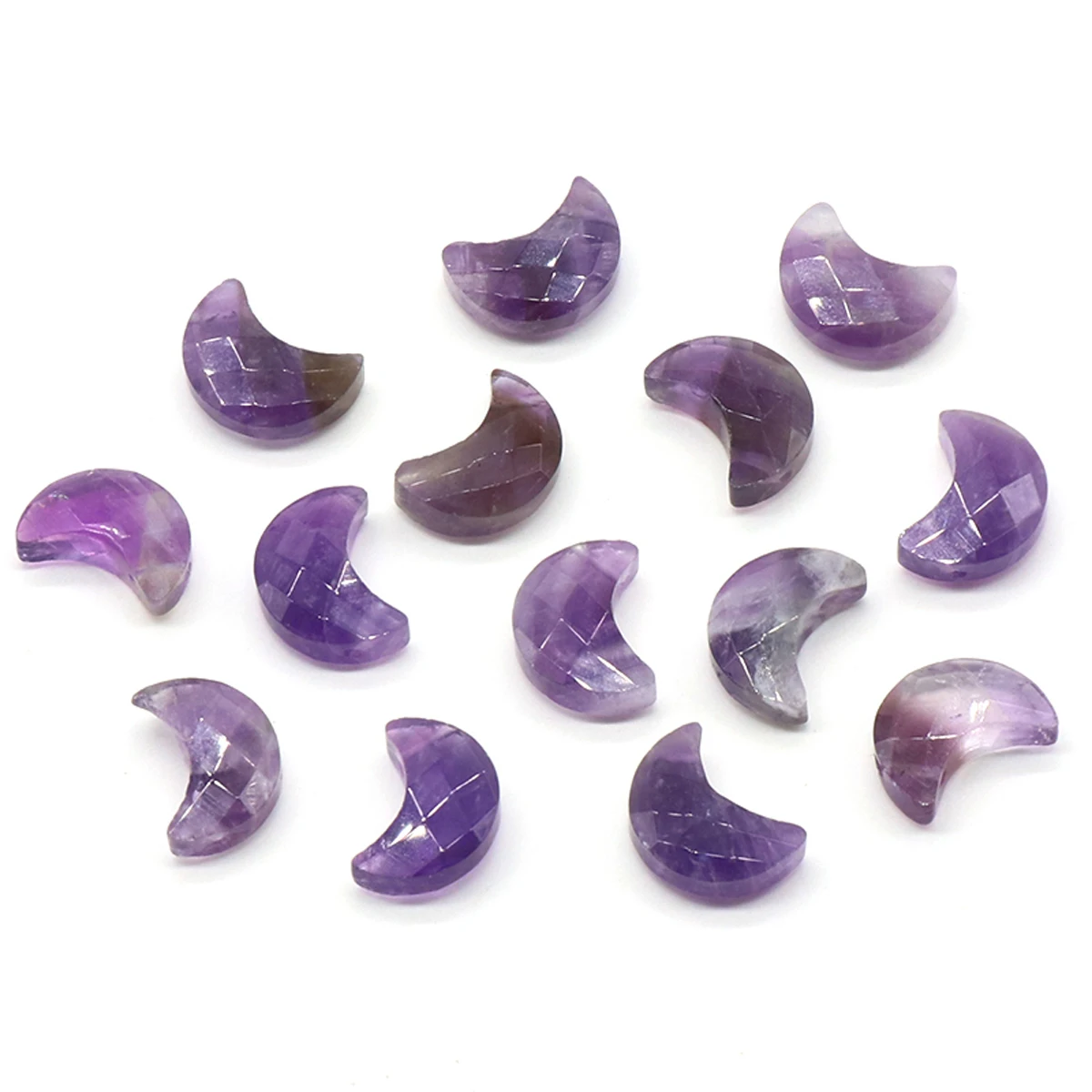 

5pc Random Natural Stone Agate Crystals Moon Shape Statue Home Decor Meditation Healing Energy Jewelry Crafts Room Ornament