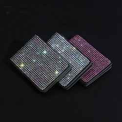 Diamond Car Driver License Holder Leather Cover for Car Driving Documents Business Holder Car Bling Accessories for Girl Woman