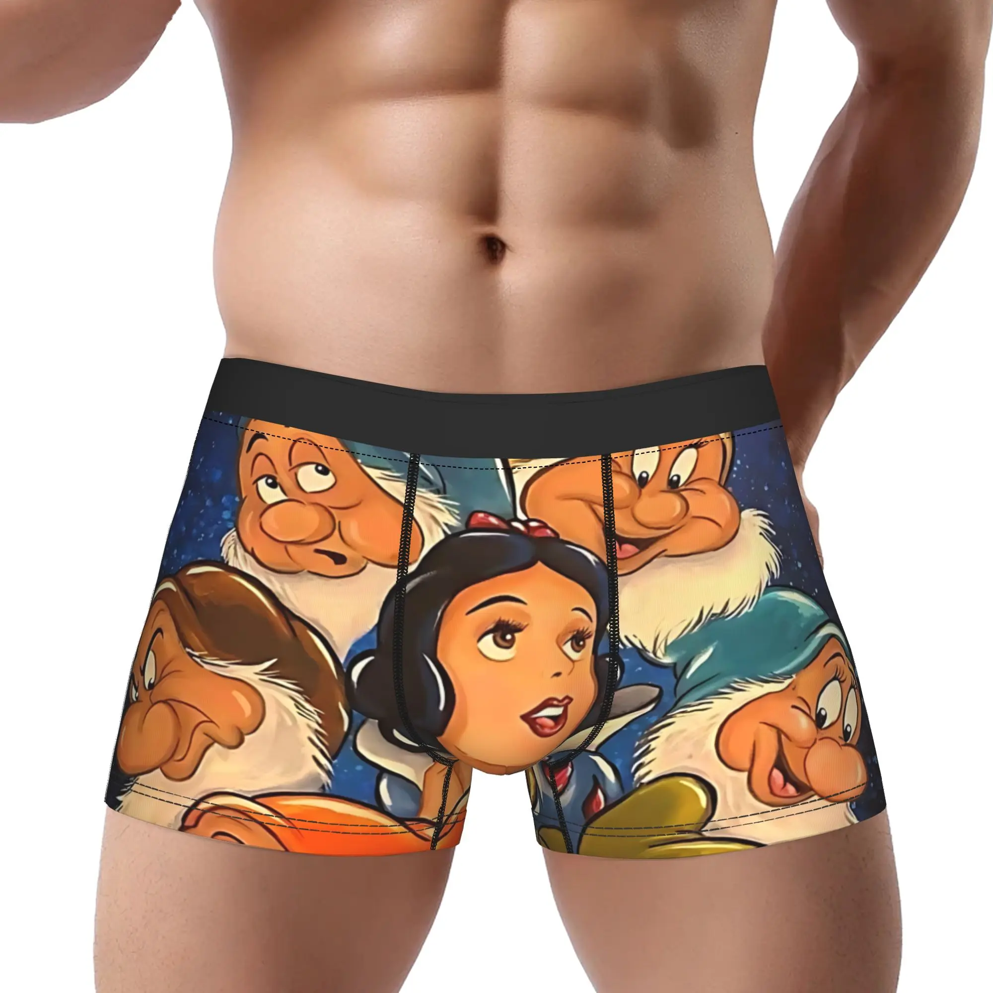 

Боксеры Snow White and the Seven Dwarfs для взрослых 18+, дышащие трусы, мужское нижнее белье, сексуальные шорты, трусы-боксеры