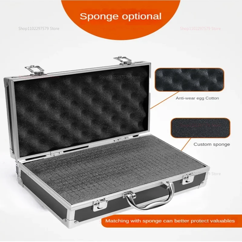 الألومنيوم صندوق أدوات محمول حقيبة للتخزين مع بطانة الإسفنج تأثير مقاومة يده صندوق الأدوات 30x17x8 سنتيمتر لورشة المرآب #3