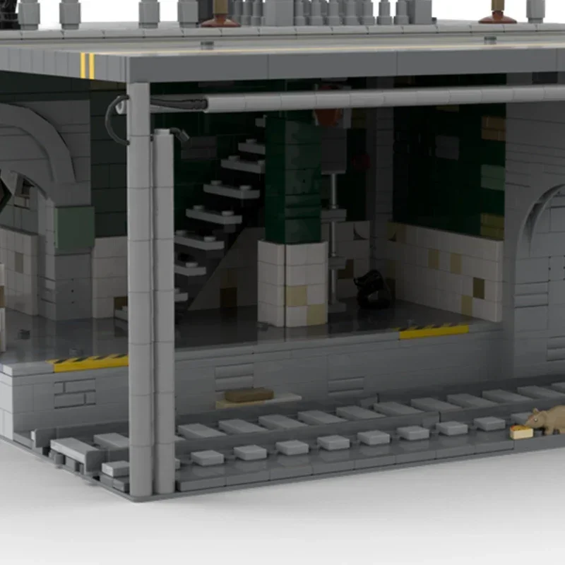 Street View Model Moc Bouwstenen New York Subway Station Technologie Modulaire Blokken Geschenken Kerst Speelgoed DIY Sets Montage