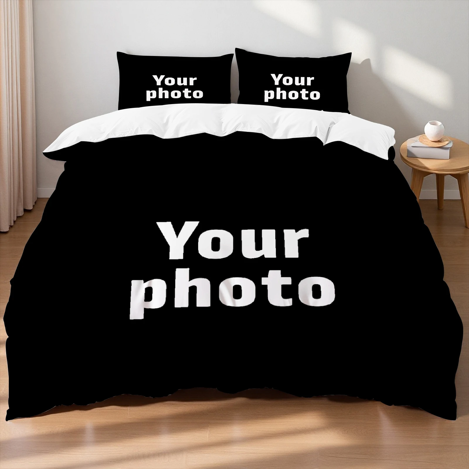 

Custom Photo Duvet Cover Set 3D Printed Bedding Set Upload Your Photo Logo Soft Single Double Size 2-3pc No Sheet For Home Decor