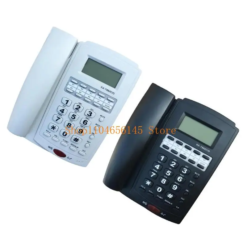 5asd Landline Fixed Telephone Desk Phone with Caller Identification Corded Phone Speed Dial BatteryFree Telephones