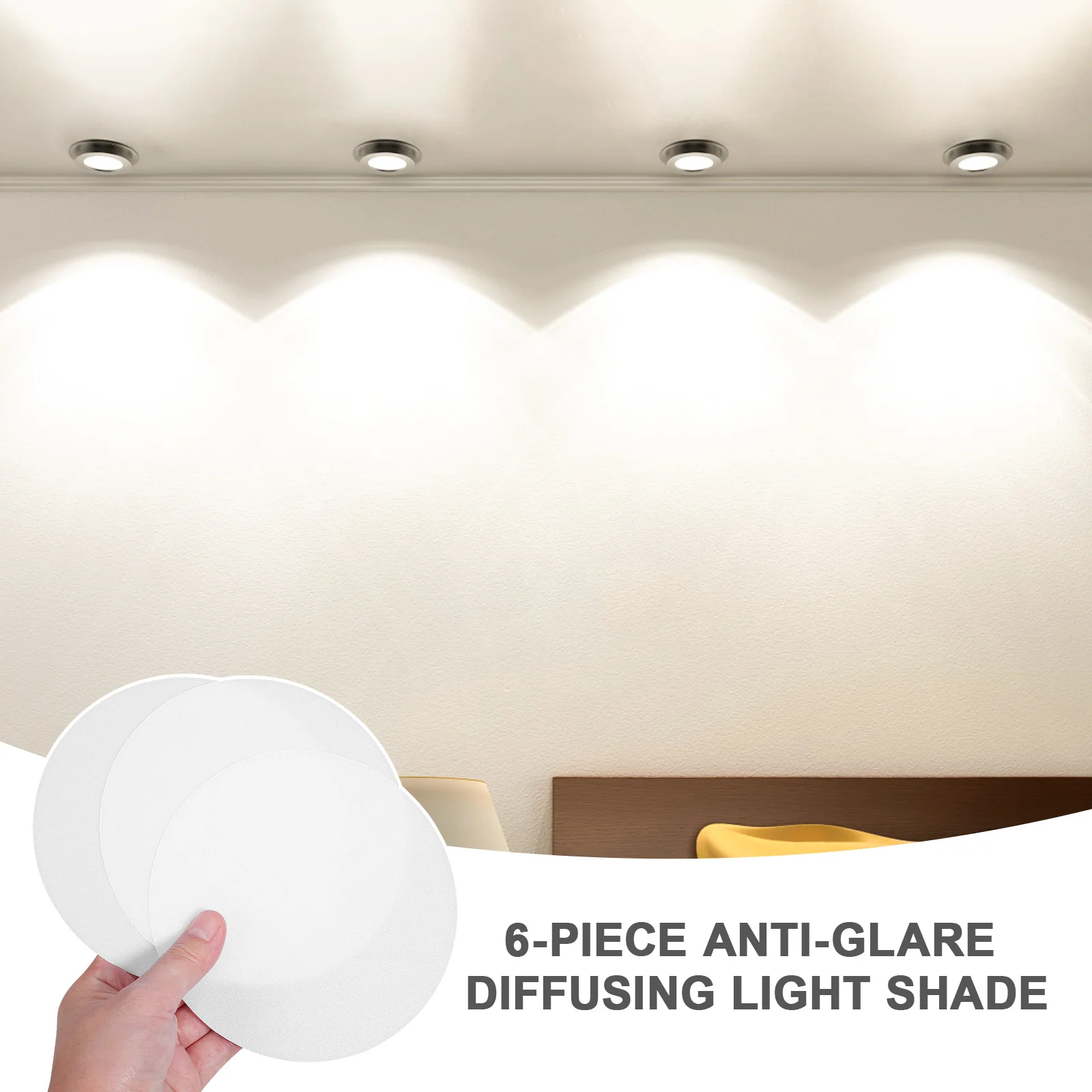 

6pcs Anti-Dazzling Ceiling Lampshade Replacement Chandelier Cover Spotlight Diffuser Light Cover Dazzling-Proof Lamp Shade For