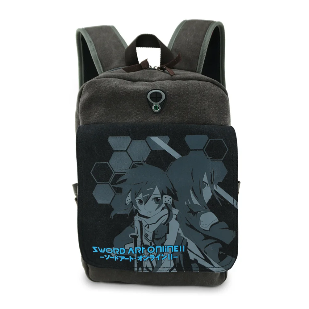 

Sword Art Online OW Reaper Kumamon Genji Animation Shoulders Bag Backpack #02
