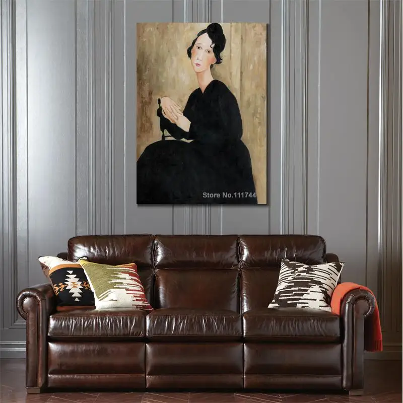 Portrait of Madame Hayden B Amedeo Modigliani Painting Wall Art for Office Space Handmade High Quality