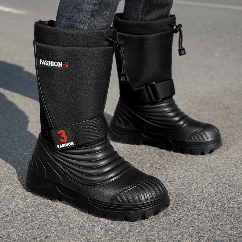 

Men's Snow Boots Warm Thick Plush Waterproof Men's Winter Boots Platform Men Snow Boots Platform Waterproof Non-slip Warm