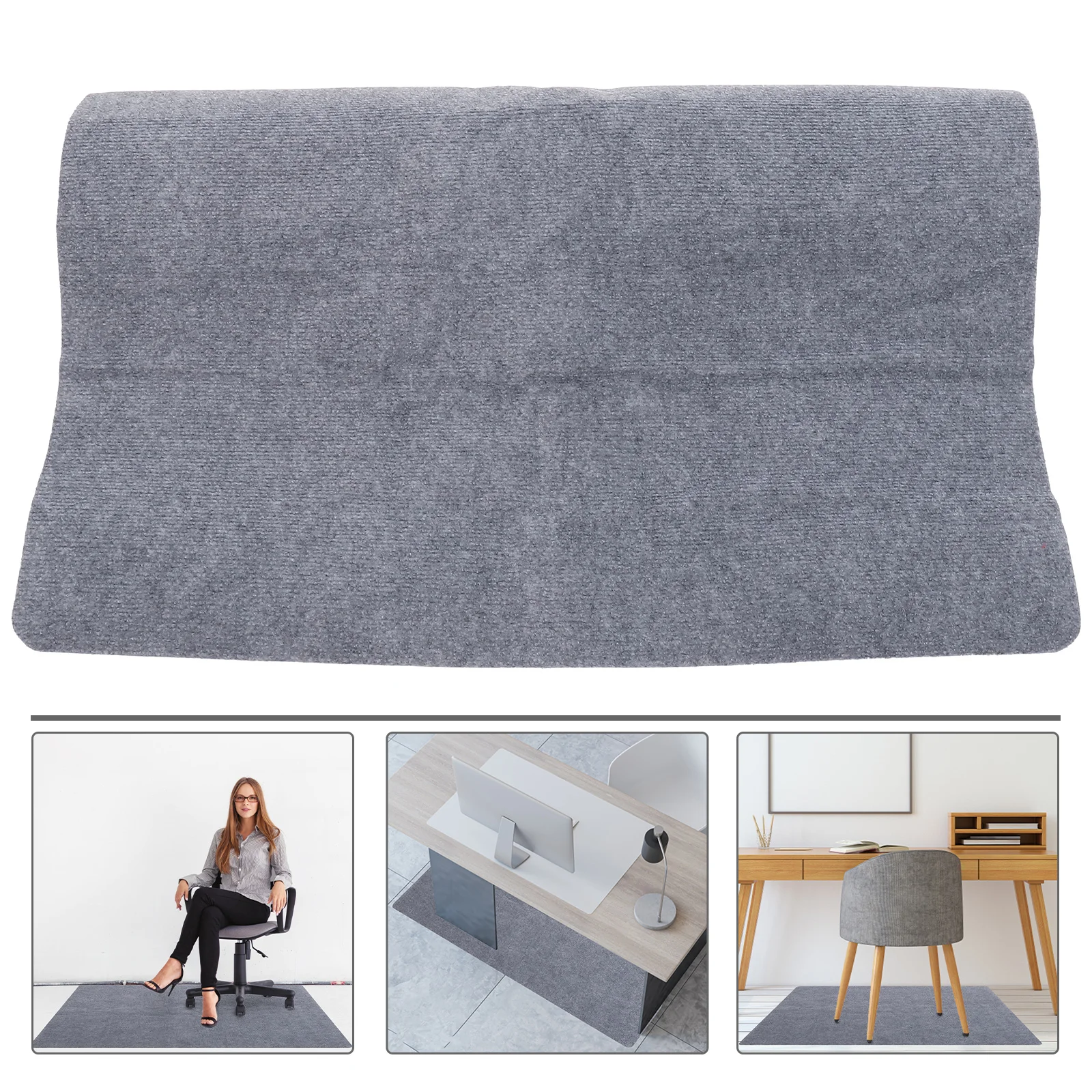 

Hardwood Floor Protection Mat 90x120 Grey Office Chair Mat Non Skid Waterproof PVC Desk Mats Computer Gaming Chairs