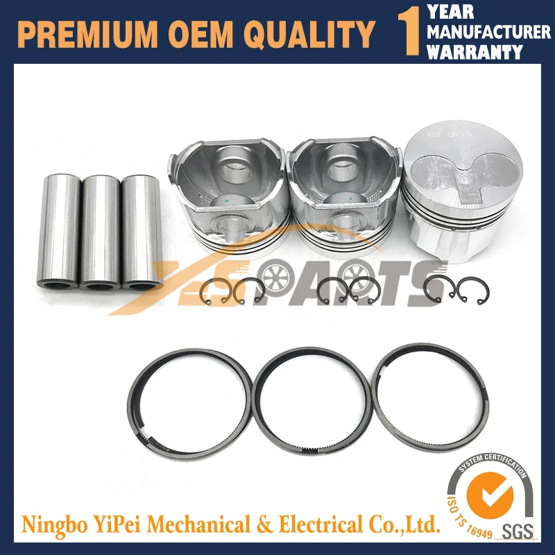 

3 set piston and ring for Perkins 403D-11 Engine STD
