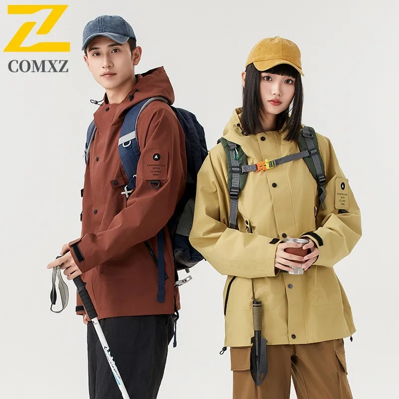 COMXZ Men Bread Jacket Warm Functional Waterproof Mountaineering Solid Color Winter Jacket Snowy Windproof Outdoor Padded Jacket