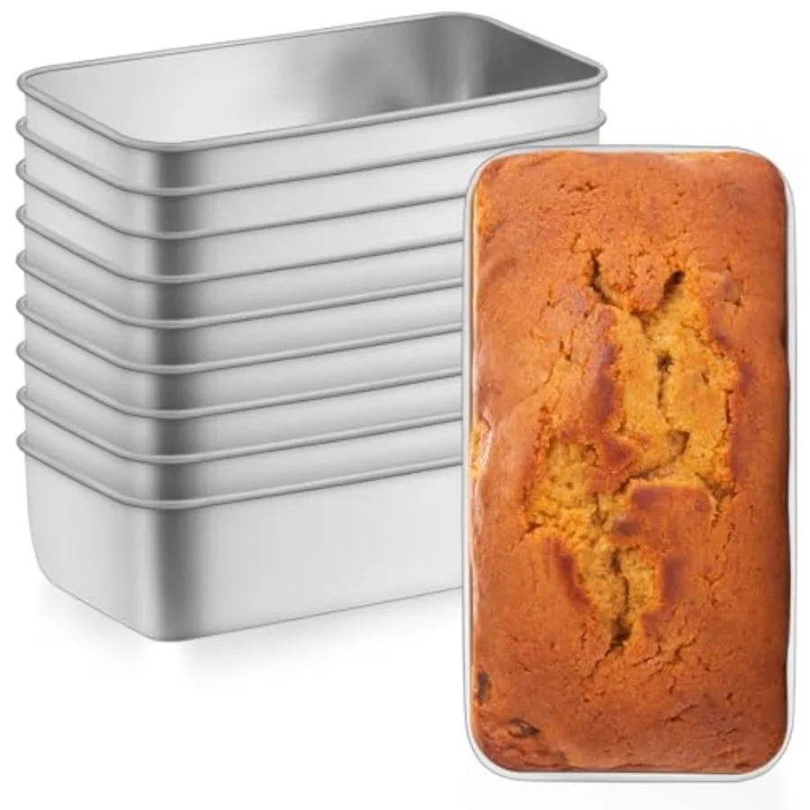 

Набор форм для выпечки хлеба 9x5 дюймов, из нержавеющей стали, для домашнего хлеба, мясного рулета, банановых кексов, пирожных, лазаньи и др.