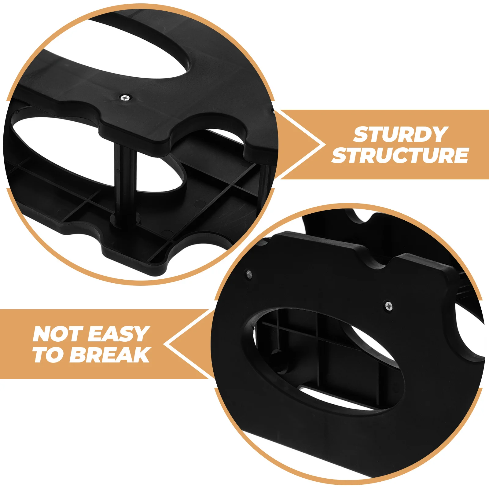 حامل تخزين الدمبل، حامل بلاستيكي عالي التحمل لصالة الألعاب الرياضية المنزلية، حامل وزن مدمج لدمبل مقاوم للاهتراء ومستقر #4