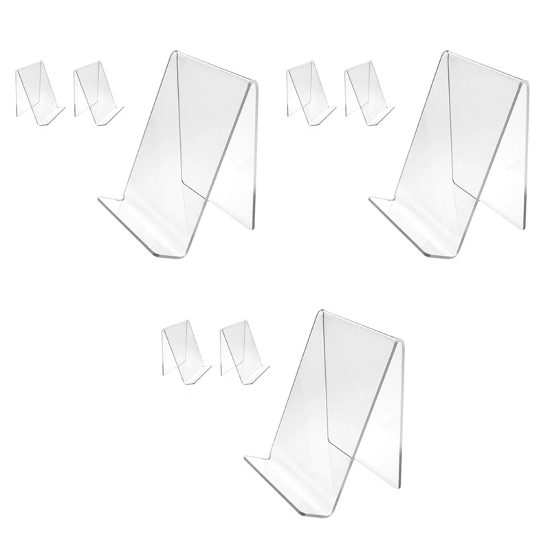 

9 Pcs Acrylic Book Stand,Clear Acrylic Display Stand, Clear Holder For Displaying Pictures,Jewelry, 100X115x130mm