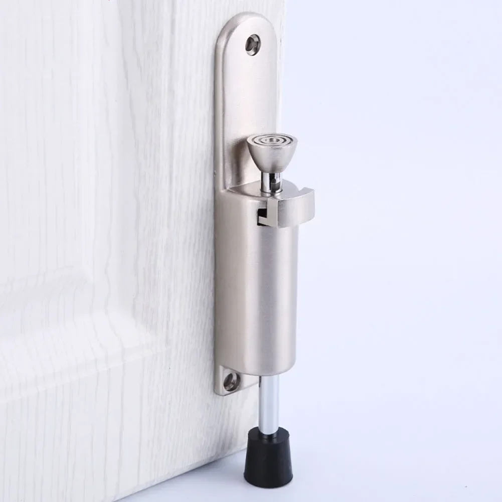 

Zinc Alloy Spring Loaded Telescopic Door Stopper Kick Down Door Stop Durable and Resilient Protect Your Door