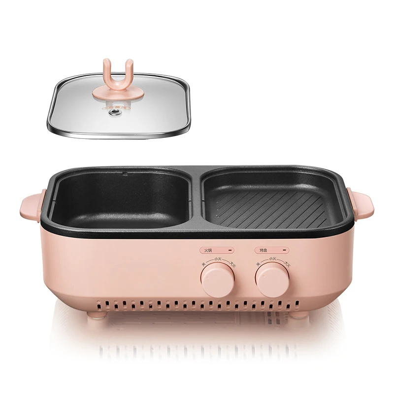 DKL-C12D1 多機能調理鍋 1200 ワット鍋しゃぶしゃぶ一体型鍋家庭用電気グリルバーベキューグリル