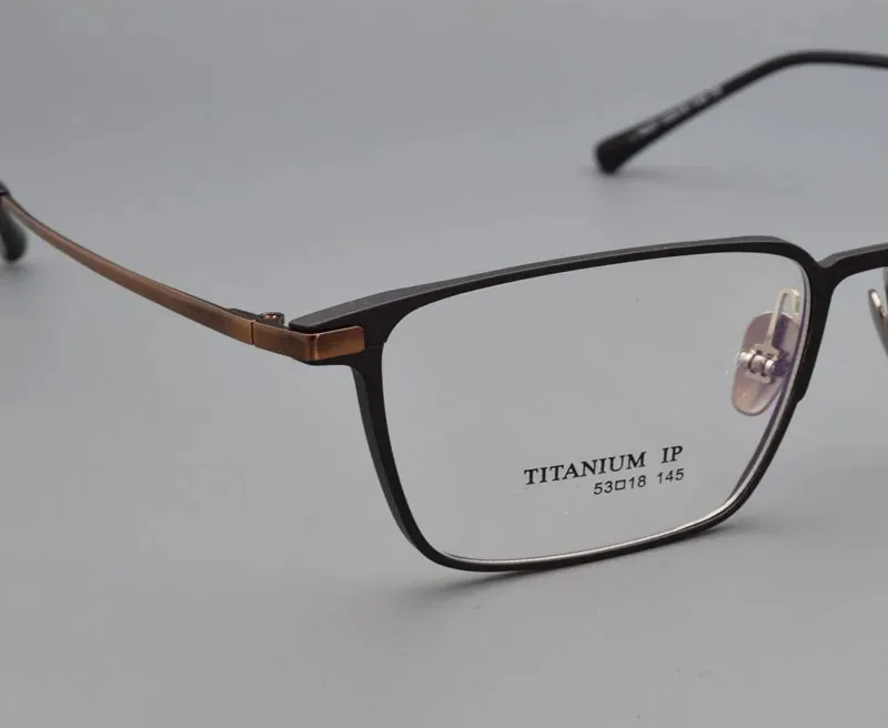 Ultraleichte Vollformat-Brille aus reinem Titan, Aluminium, Myopie für Männer, optische Brillen mit Sehstärke, hochwertig, 53 18 – Detail 3