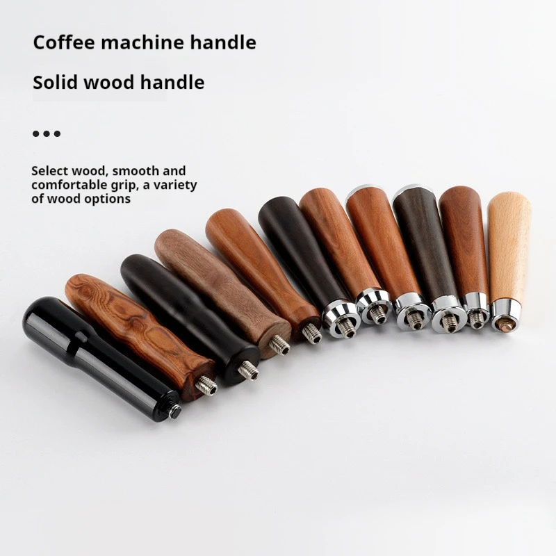 M10 Portafilter Handle Solid Wooden Handle For Espresso Portafilter Replacement Part Coffee Machine Modified Handle Barista Tool