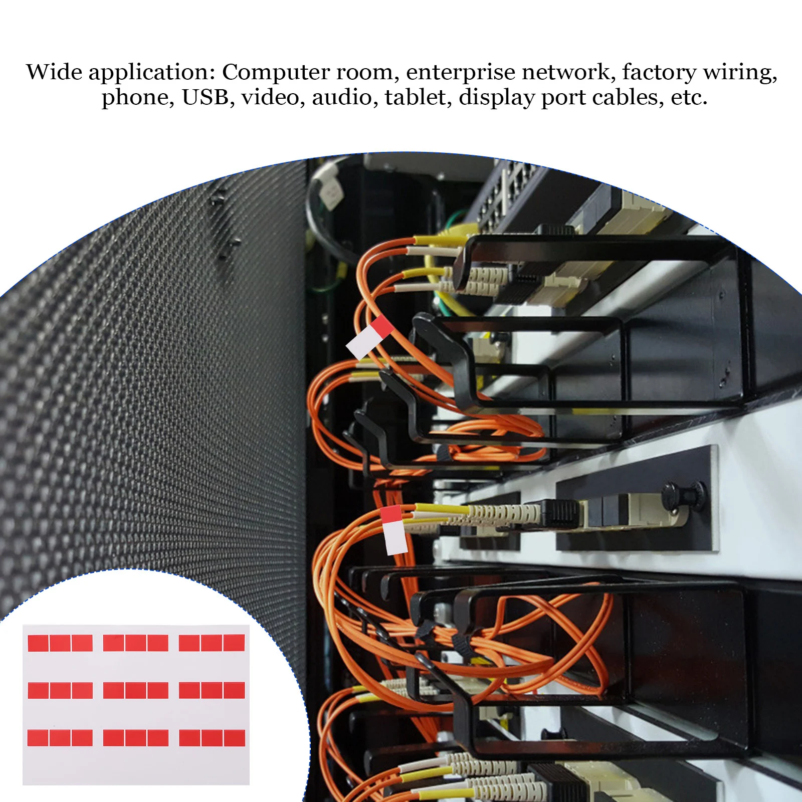 

5Pcs Self-Adhesive Cable Labels Tear Resistant Flexible Waterproof Cord Markers for Indoor Outdoor Cable Organization