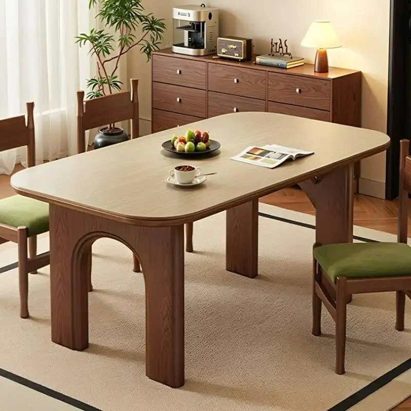 Party Unique Dining Tables Brown Minimalist Yellow Modern Italian Kitchen Tables Wood Design Mesas De Comedor Furniture For Home