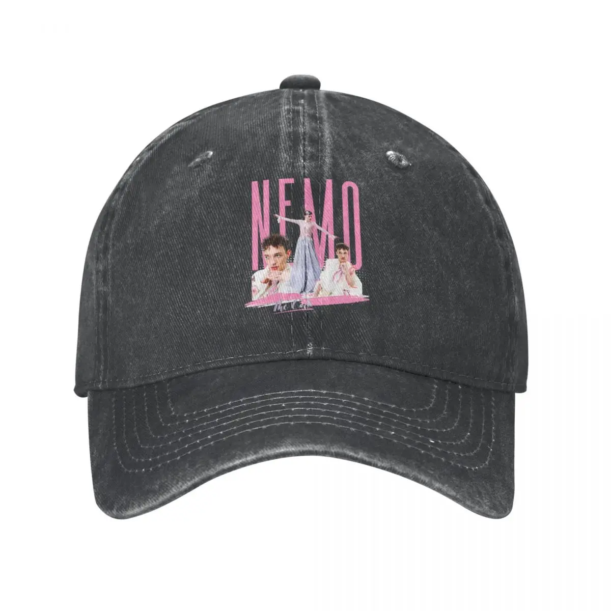 Fashion Nemo The Code 2024 Eurovisions Winner Trucker Hat Unisex Distressed Denim Headwear Rapper Outdoor Running Golf Soft Cap