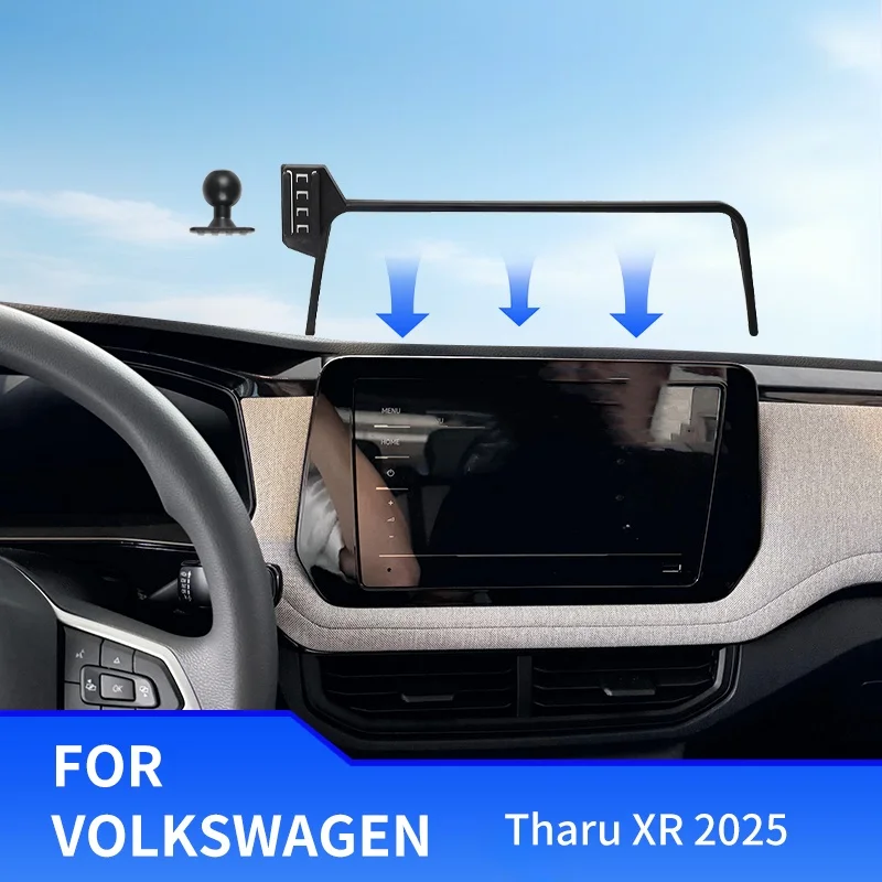 

For Volkswagen Tharu XR 2025 Mobile Phone Holder Car Screen Fixed Base Fast Wireless Charging Supprot Car Stand Accessories