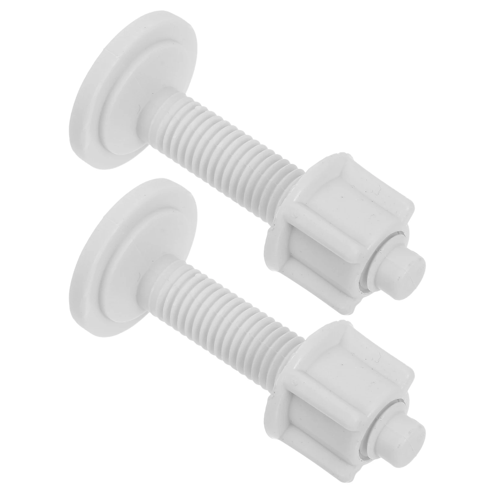

2pcs Toilet Expansion Screws Plastic Bolts Rubber Plugs Compatible Most Seats Easy Installation Fixation Durable Hinge Hardware