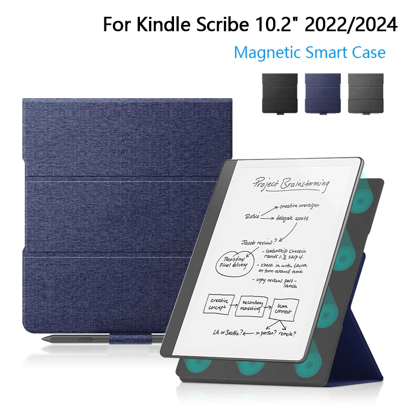 Funda magnética para Kindle Scribe 10,2 "2024 E-book funda protectora para Kindle Scribe 2022 10,2 pulgadas Flip Smart Stand funda
