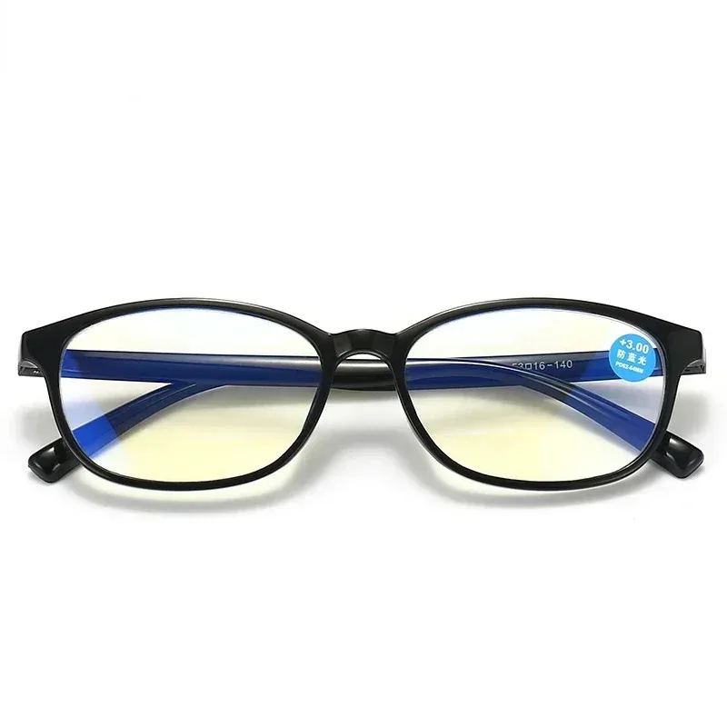 Leichte TR90-Lesebrille, Retro-Vollformat-Lesebrille, modische Anti-Blaulicht-Lesebrille