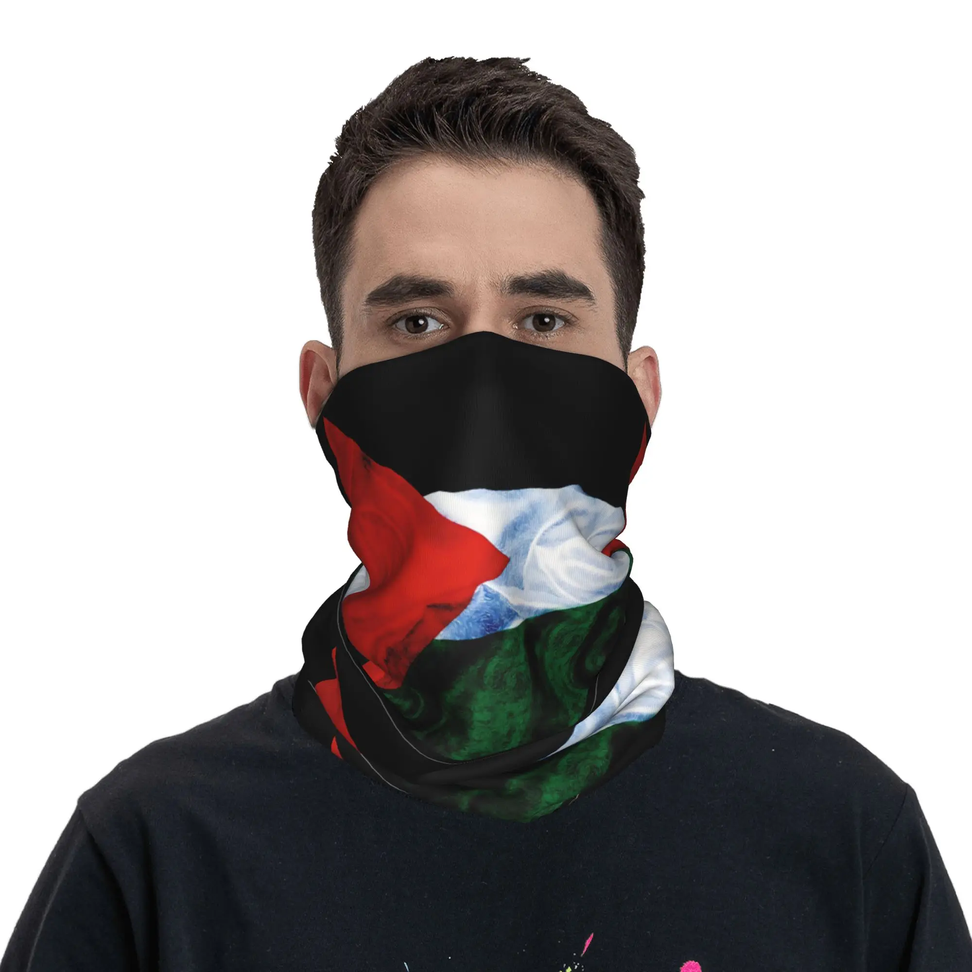 Palestine Flag Bandana  Funny Cycling Mask Running Travel UV Protection Balaclava Design Neck Cover Tactical Mask