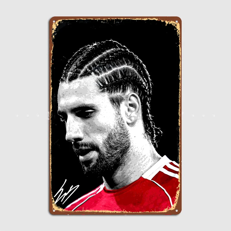 Dominik Szoboszlai Football Player Poster Metal Posters Living Sign Indoor Outdoor Room Decoration Home Bar Decor Wall Decor