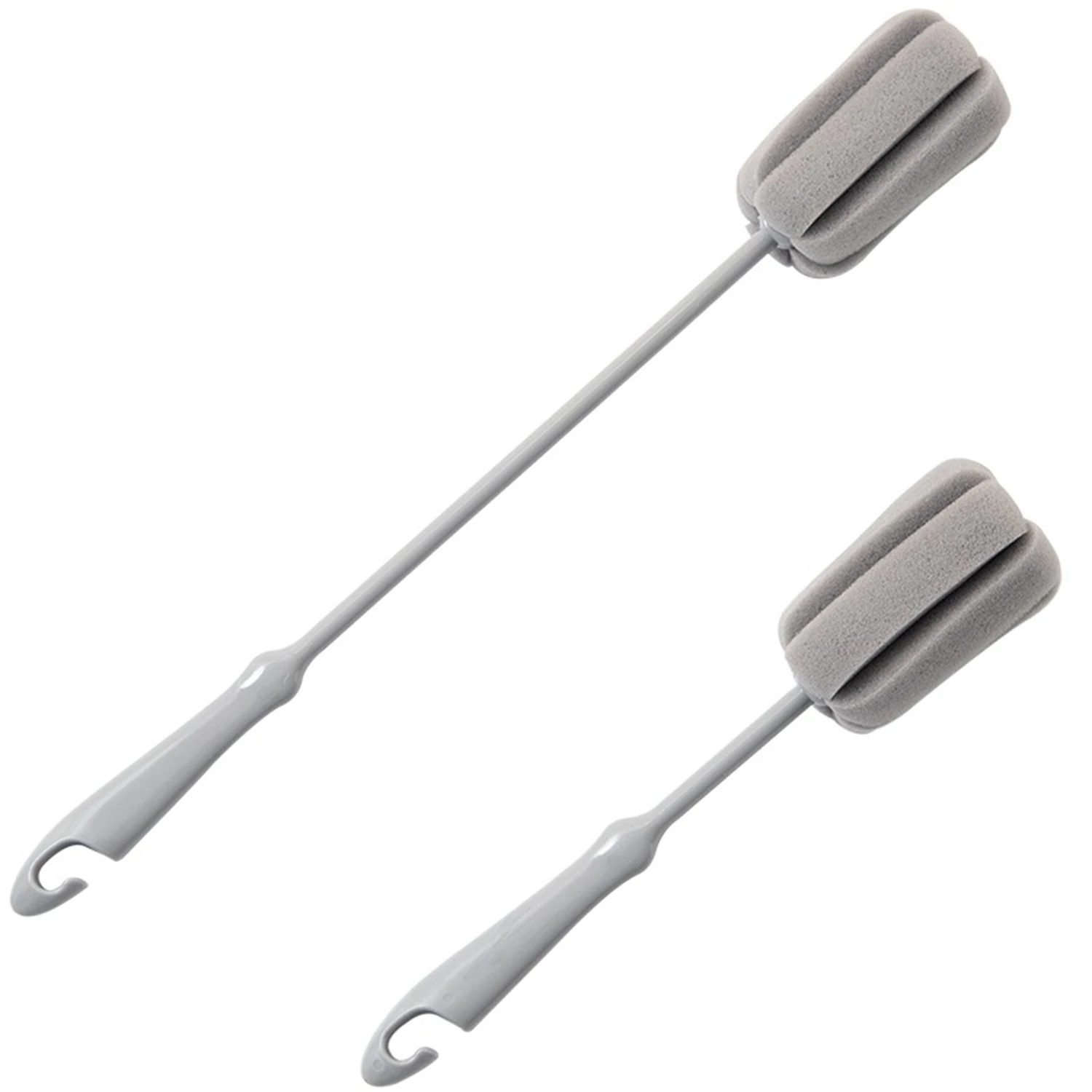 AS96-2Pc فرشاة الإسفنج كوب زجاجة الحليب الزجاج غسل تنظيف أدوات تنظيف المطبخ كوب تنظيف فرشاة البلاستيك مقبض قصير و Lon