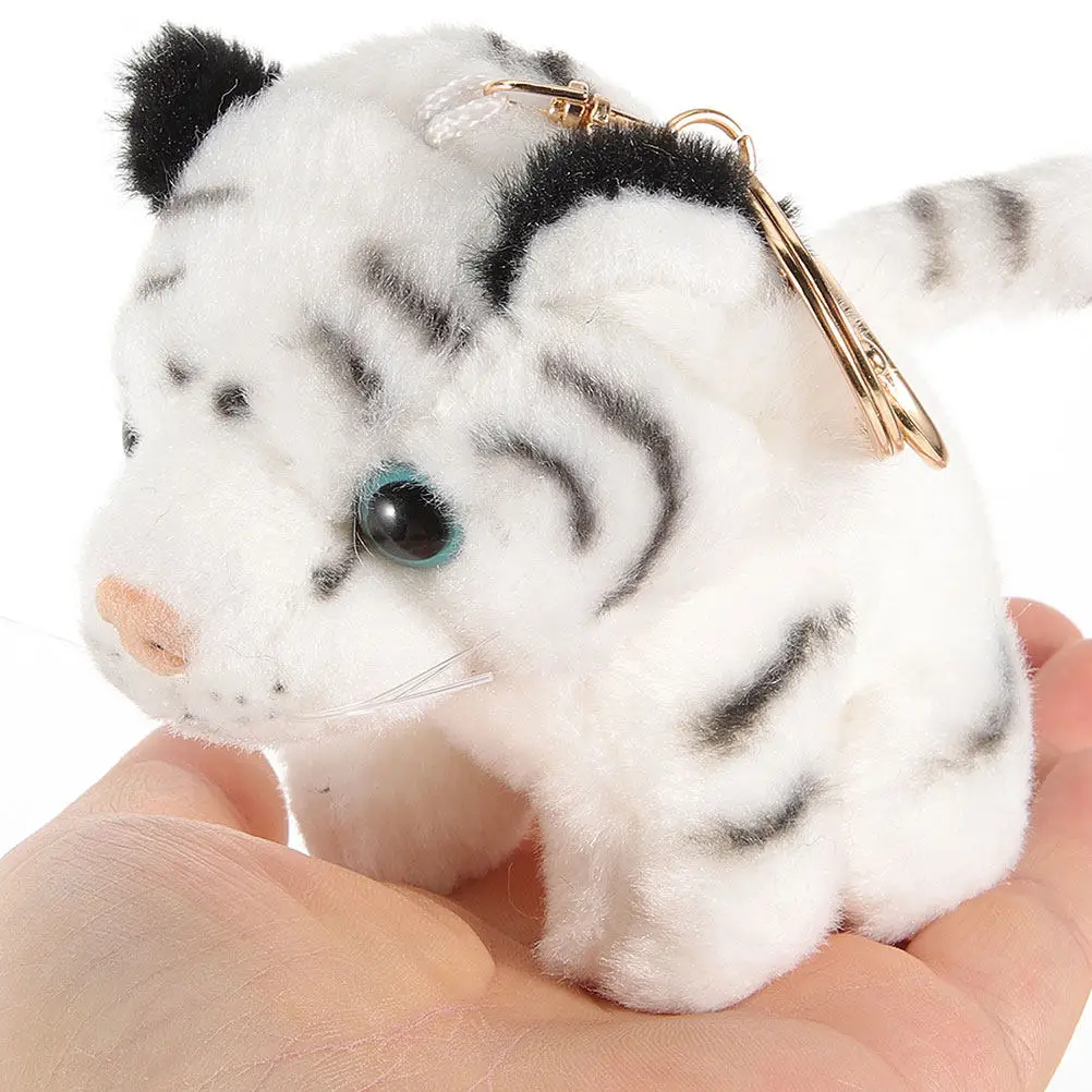 

2Pcs Tiger Stuffed Animal Keychain Small Soft Bag Pendant Backpack Charm Cartoon Cute Animal Accessory Party Prize Purse Charm