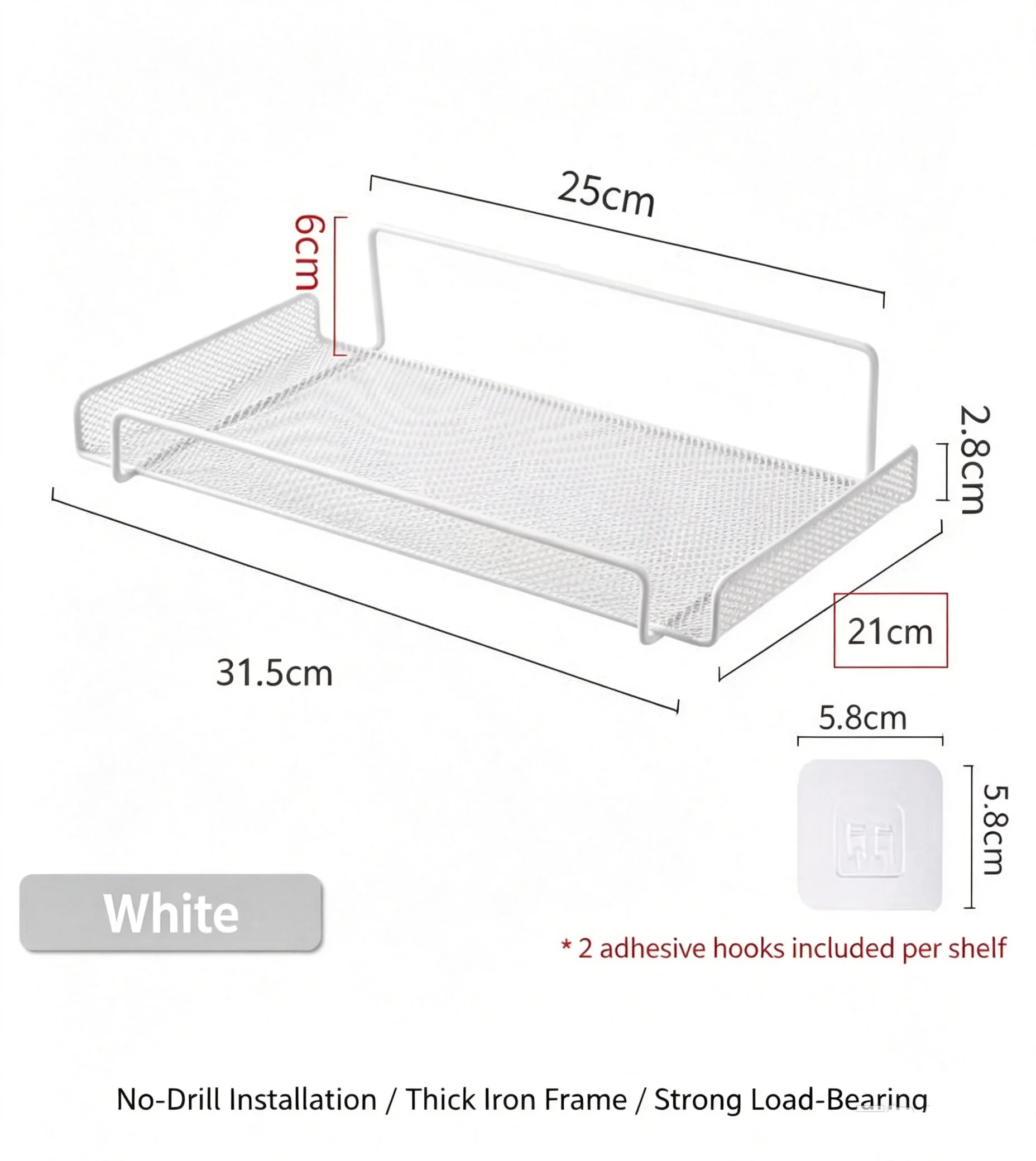 No‑Drill Wall Mount Router Shelf Metal Mesh WiFi Storage Organizer Rack Wall‑Hanging Holder for Home Kitchen Bathroom view 6
