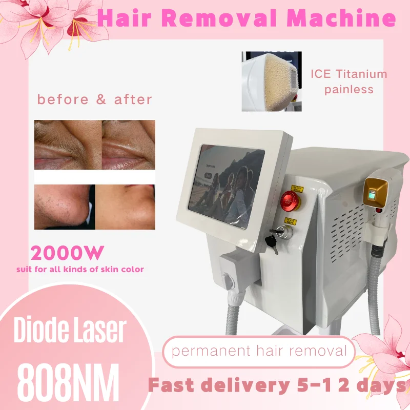 

4 Waves Portable Soprano Diode Ice Titanium Laser Body Hair Removal Machine 808nm Alexandrite Device Permanent CE Woman