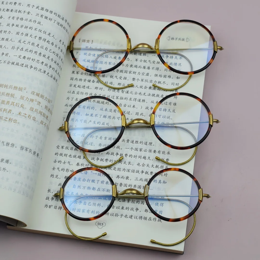 عالية الجودة 40 46 خلات نظارات للقراءة الرجال النساء الجولة الرجعية طول النظر الشيخوخي النظارات الإطار + 50 + 100 + 150 + 200 + 250 + 300 + 350 300832