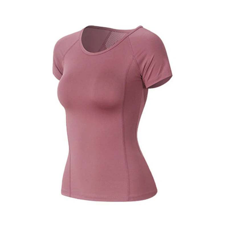 We.Fine Sports T-shirt Women Summer Breathable Beauty Sexy Back Fitness Wear Quick Dry Running Training Short Sleeve Yoga Top