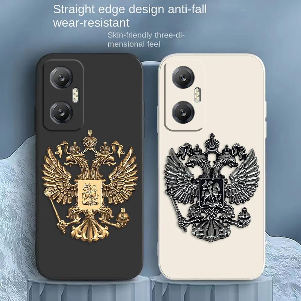 Russian Double-headed Eagle Logo Phone Case For Infinix HOT 10 10S 11 11S 12 ZERO 20 30 X CAMON 16 PRO 5G Case Funda Shell Capa