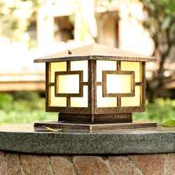 Outdoor Garden Pillar Lamp European Style Decor Courtyard Light Antique Waterproof Door Post Lamp Rainproof Fence Pillar Light