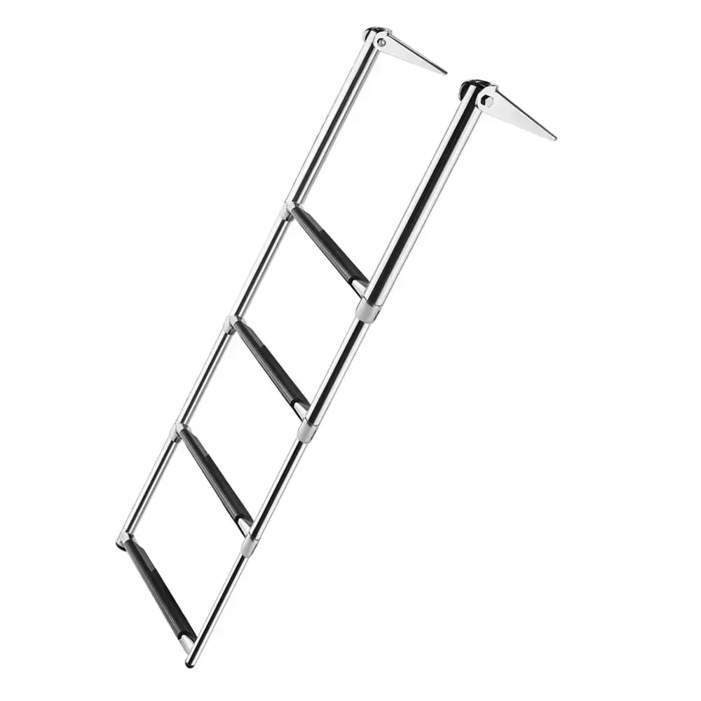 4 Step Boat Telescoping Folding Ladder Stainless Steel Marine Hardware Deck Outboard Swim Platform Boat Ponton Yacht Accessories