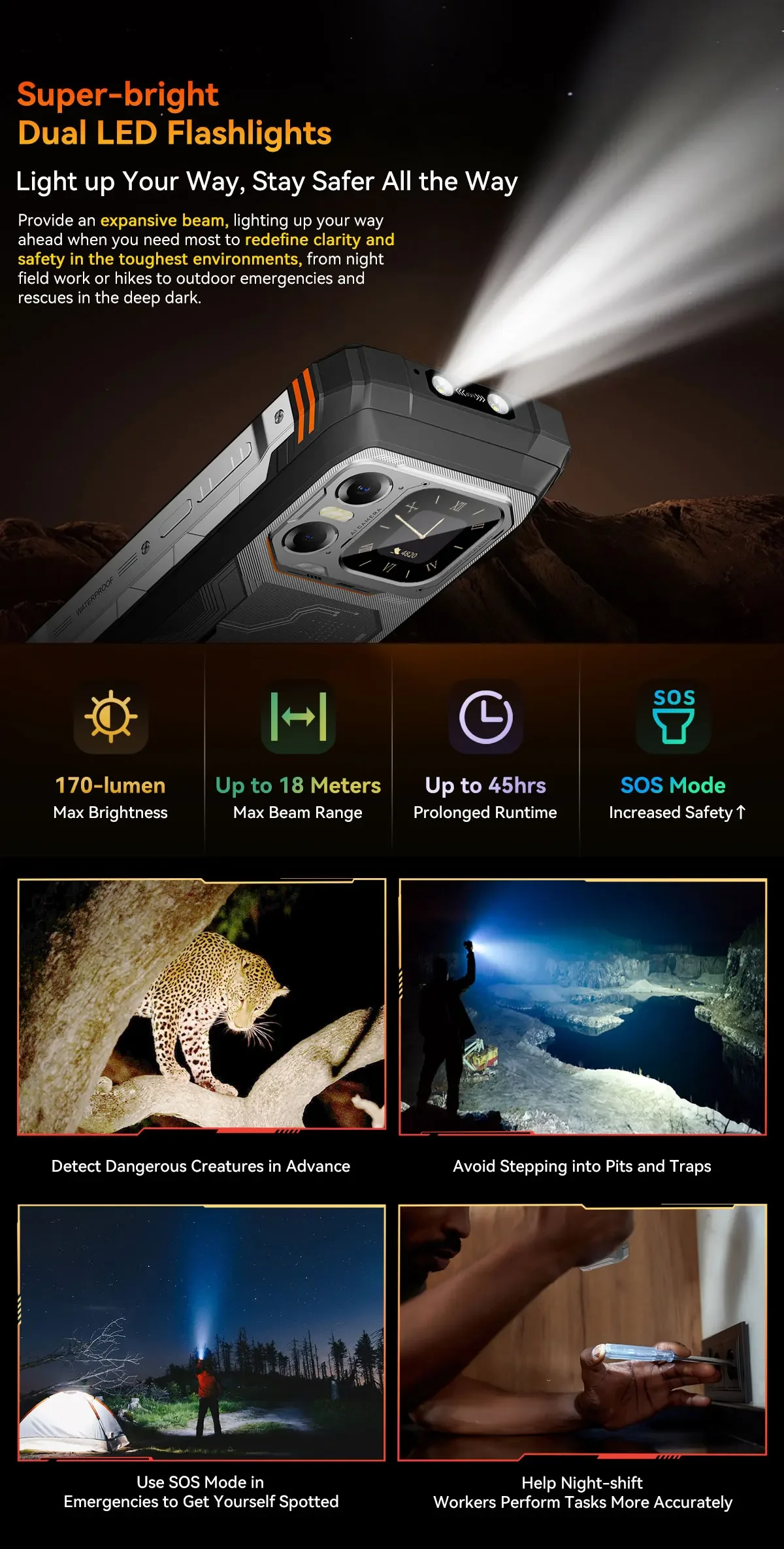 Blackview XPLORE 1 [Kein EU-Ladegerät] Robustes Smartphone 5G 16 GB + 512 GB / 12 GB + 256 GB Android15 20000 mAh 55 W 6,78 Zoll 2,4 K Mobiltelefon – Detail 7
