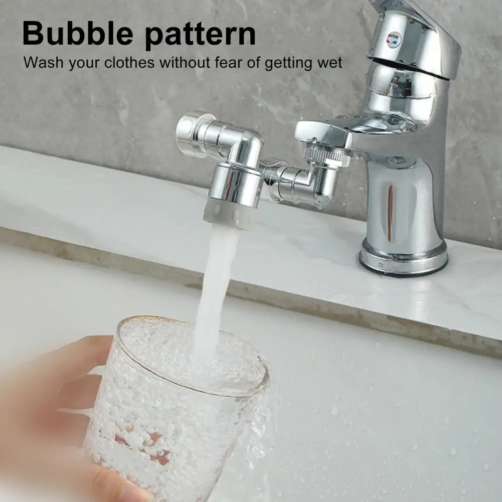 

Durable Leak-proof Faucet Alloy Rotating Faucet Extender with Dual Water Mode for Kitchen Bathroom Sink 1080 Degree Rotating Arm