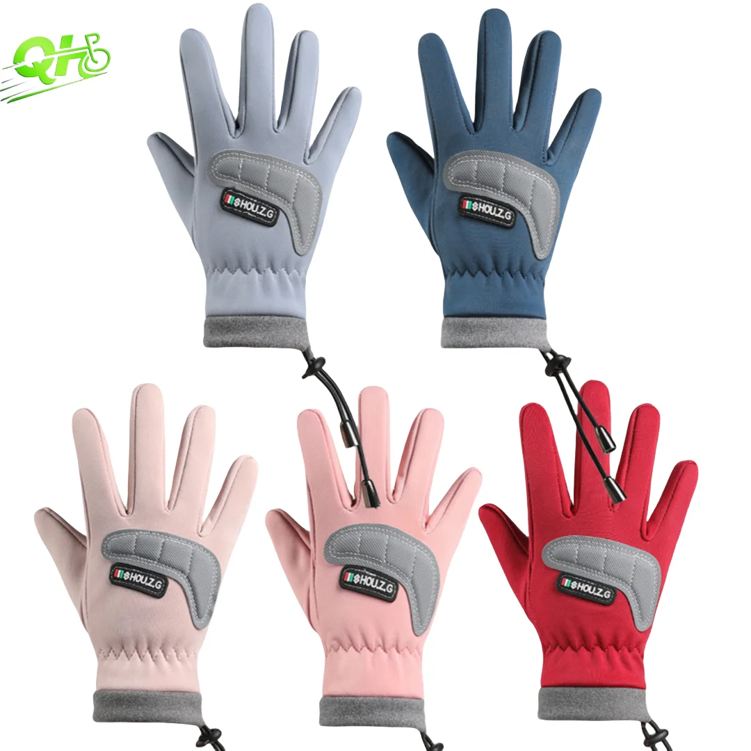

Full-finger Winter Children Cycling Gloves Ski Warm Windproof Waterproof Non-Slip Snowboard 자전거장갑 Fleece Bicycle Riding Gloves