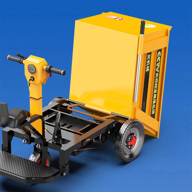 Bouwplaats Elektrische steekwagen Vee Mestvervoer Dump Truck Bouwsteenvervoer Flatbed Dump (aangepast)